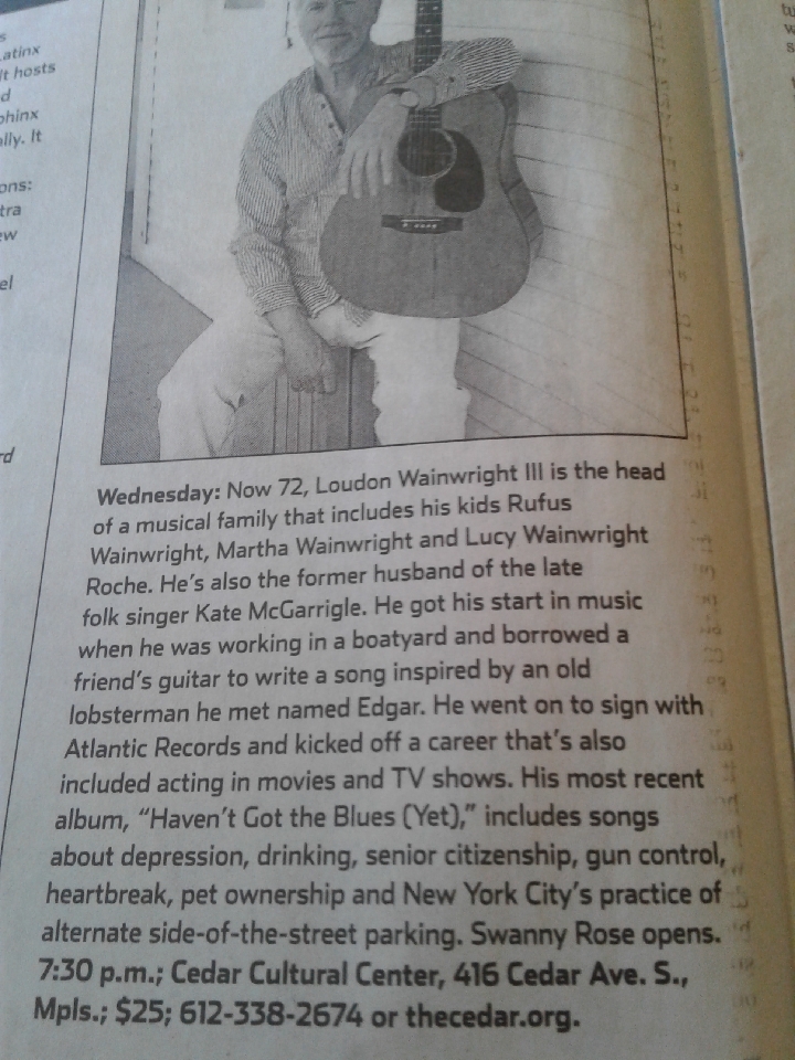 Loudon and Swanny at The Cedar