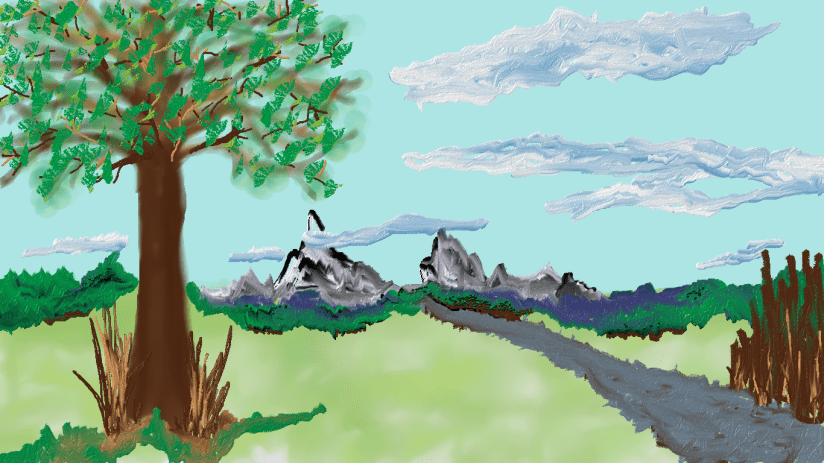 tree on the way to the mountain